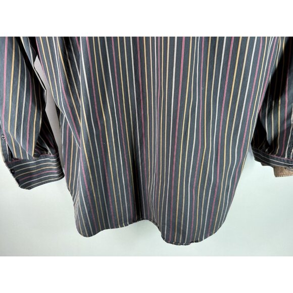 Taylor Byrd Button Down Striped Shirt, Men’s Size XL, Pattern Inner Collar - Picture 10 of 13